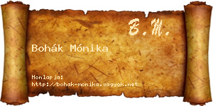 Bohák Mónika névjegykártya