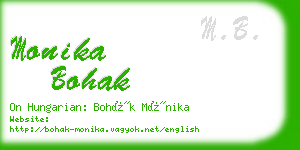 monika bohak business card